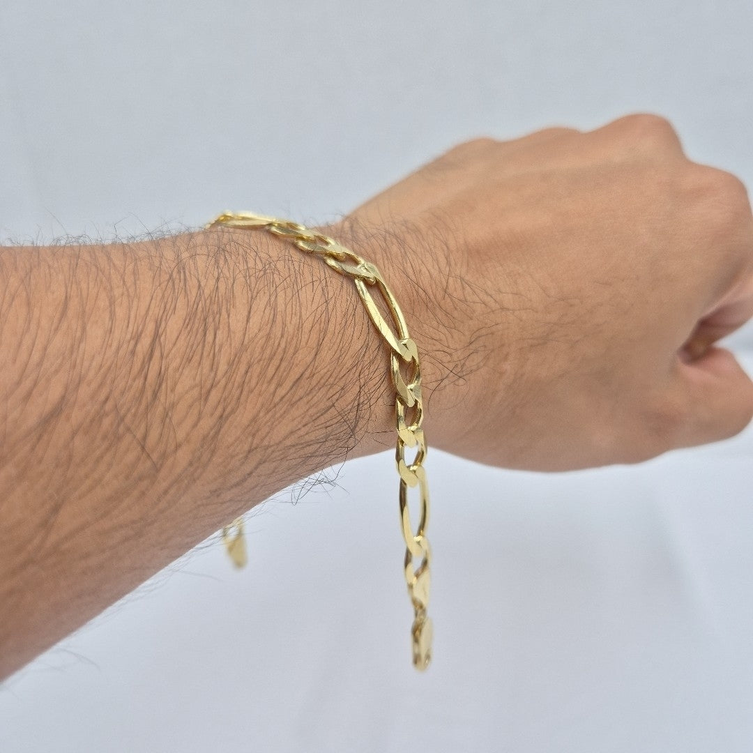 PULSERAS CABALLERO CARTIER 3*1 AMARILLA ORO 14K 14.4 (NUEVO)