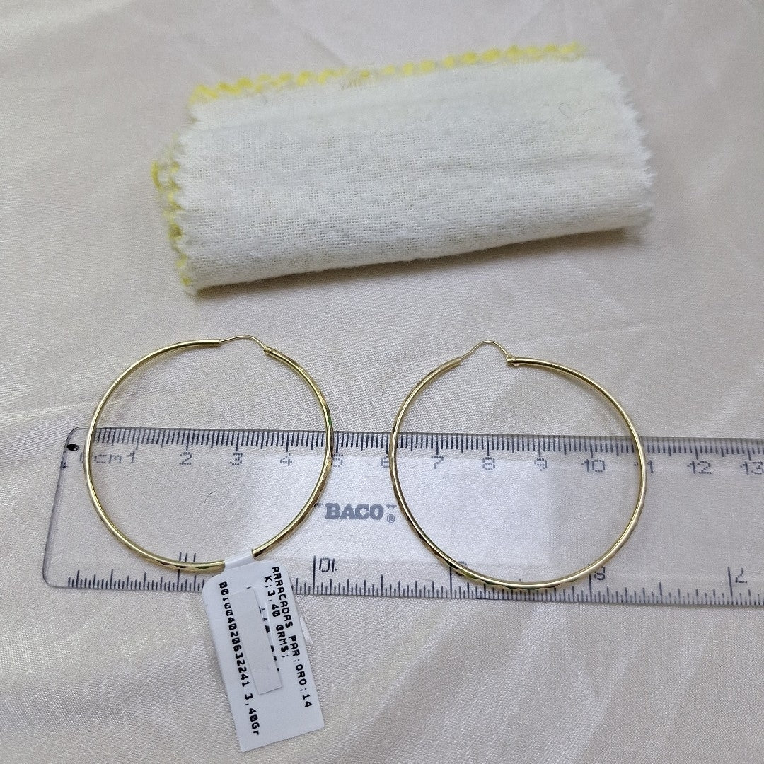 ARRACADAS PAR ORO 14 K 3,40 GRMS (SEMINUEVO)