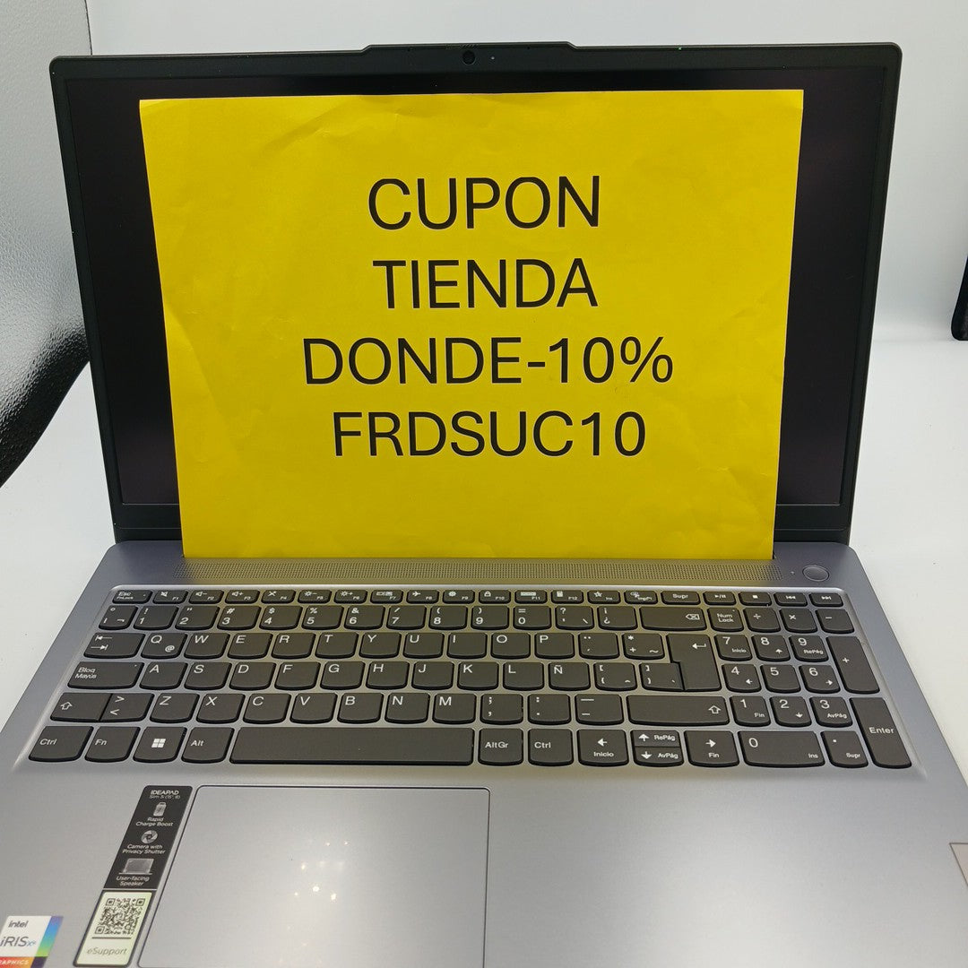 LAPTOP LENOVO IDEAPAD SLIM 3 15IRU8 (2023) 1 TB SSD 16 GB RAM (SEMINUEVO)