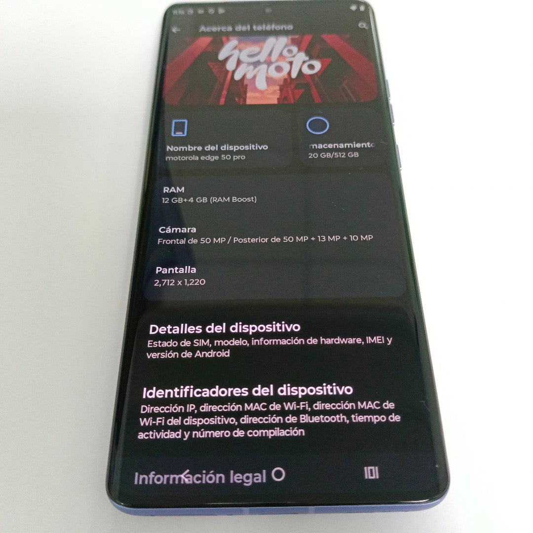 CELULAR MOTOROLA EDGE 50 PRO XT2403-2 (2024) 512 GB 12 GB RAM (SEMINUEVO)