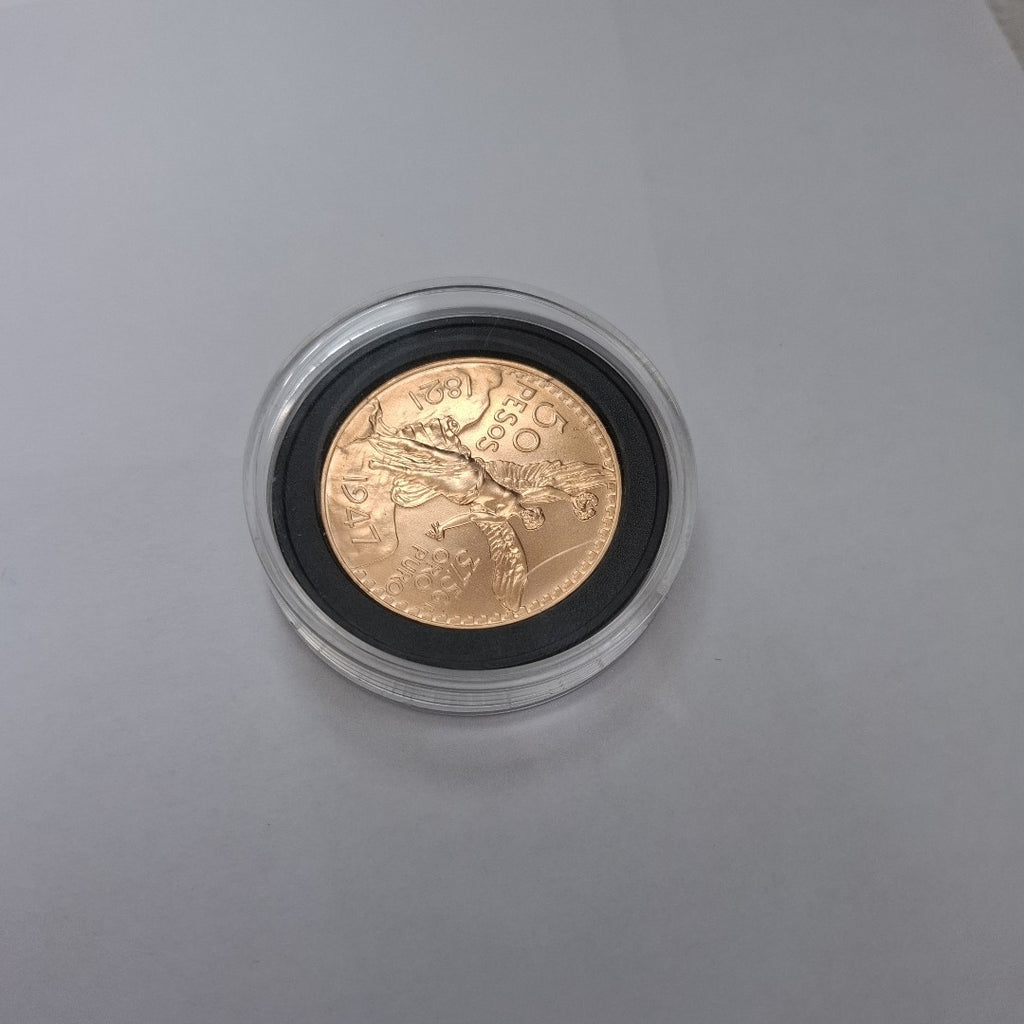 K1 41,60 GRMS - DTO. 0,00 GRMS - 21 K - AVALÚO 79534,21 * IDENTIFICACIÓN MONEDA NOMINATIVA * MONEDAS PESOS 50 PESOS (SEMINUEVO)