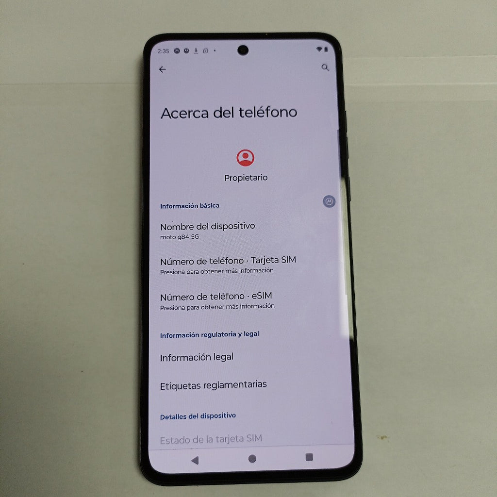 CELULAR MOTOROLA MOTO G84 XT2347-1 (2023) 256 GB 8 GB RAM (SEMINUEVO)