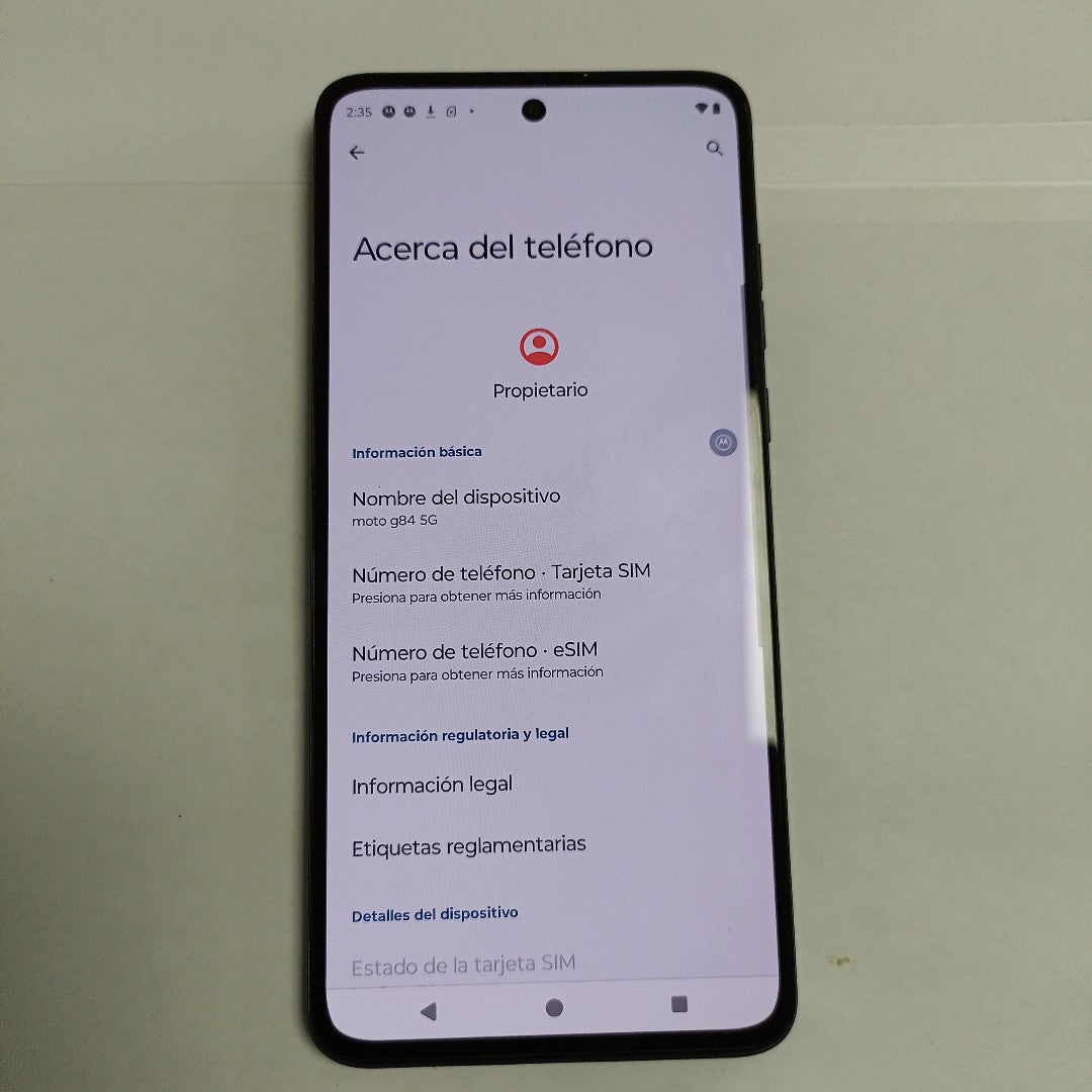 CELULAR MOTOROLA MOTO G84 XT2347-1 (2023) 256 GB 8 GB RAM (SEMINUEVO)