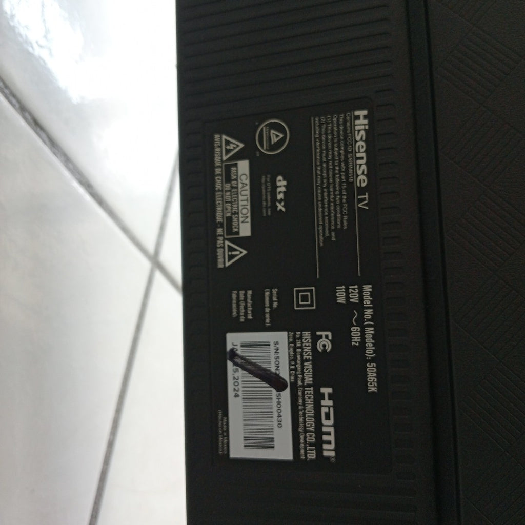 PANTALLA HISENSE 50A65K (2023) 50" LED 4K (SEMINUEVO)