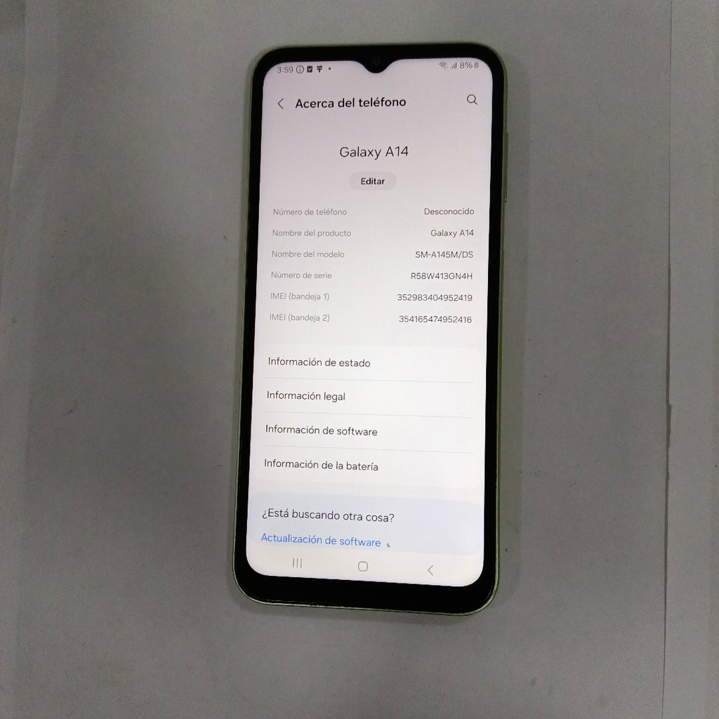 CELULAR SAMSUNG GALAXY A14 5G SM-A146M (2023) 128 GB 4 GB RAM (SEMINUEVO)
