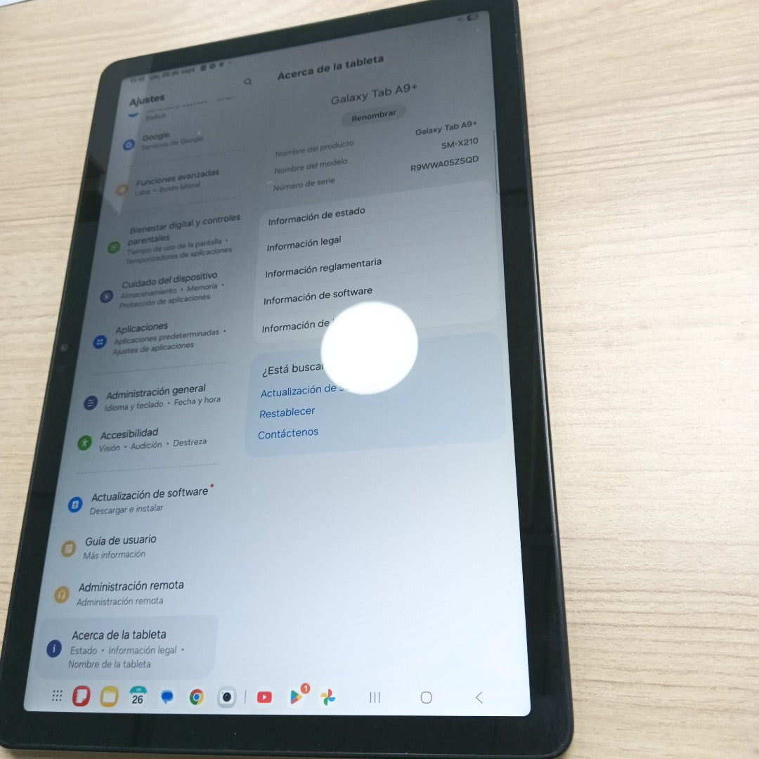 TABLETA SAMSUNG GALAXY TAB A9+ SM-X210 (2023) 128 GB 8 GB RAM (SEMINUEVO)