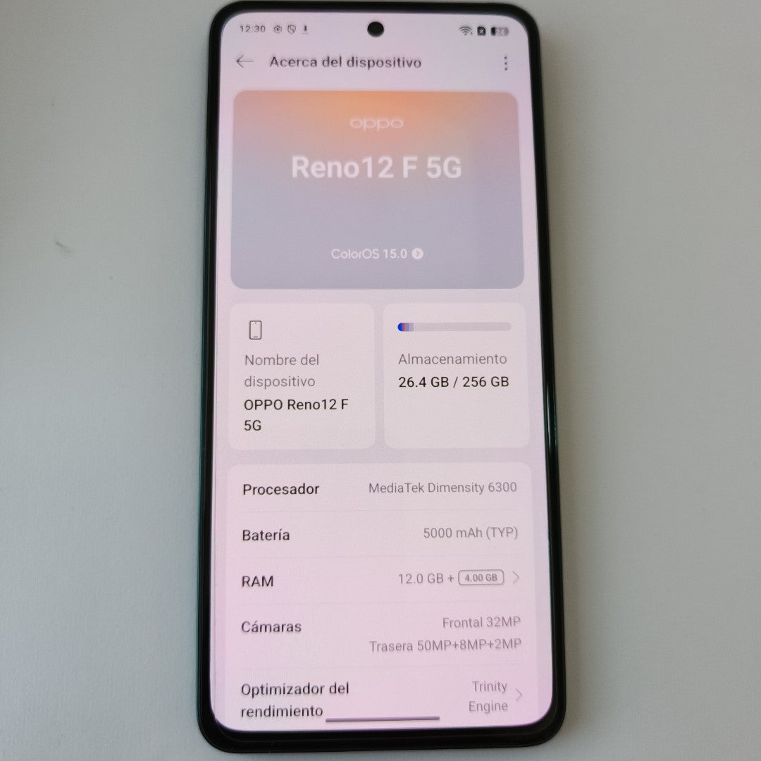 CELULAR OPPO  RENO 12F 5G CPH2637 256 GB 12 GB RAM (SEMINUEVO)