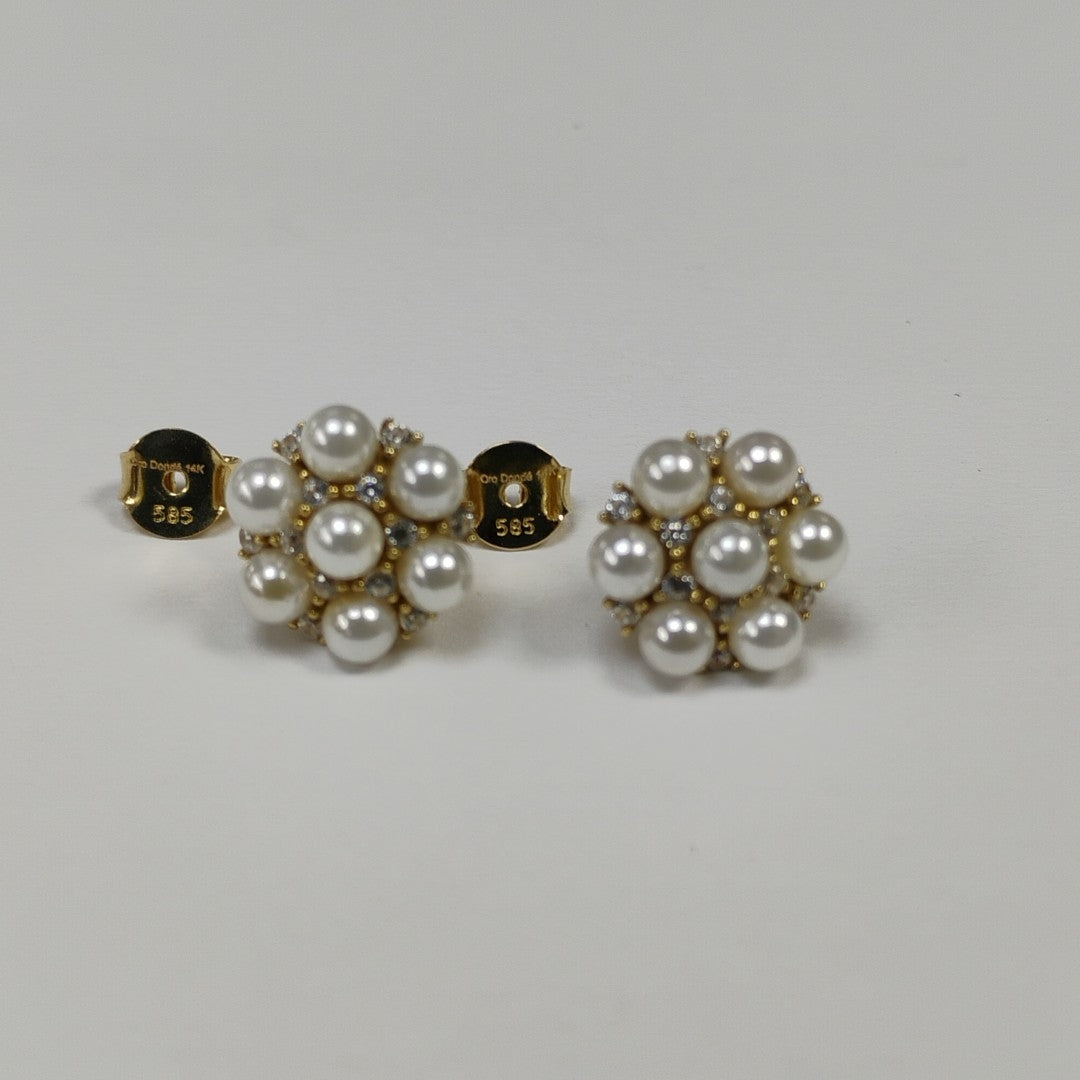 BROQUELES ORO 14K 2.5 (NUEVO)