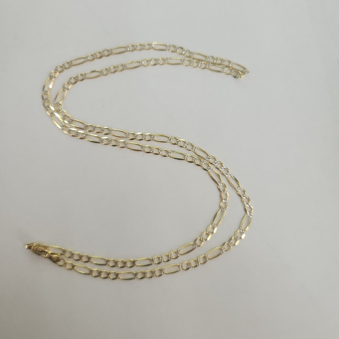 CADENAS CARTIER 3*1 DIAMANTADA ORO 14K 7.8 (NUEVO)