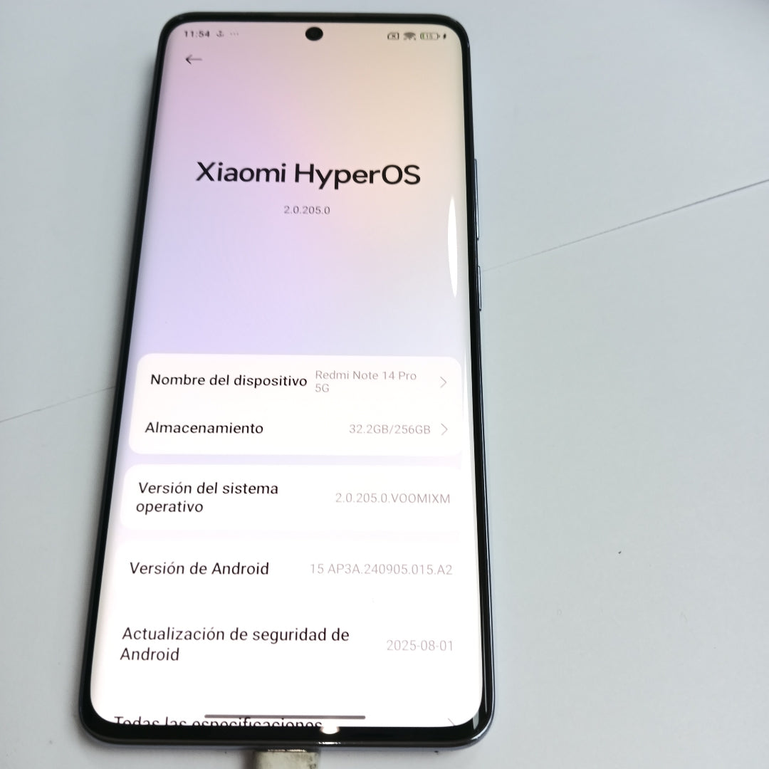 CELULAR XIAOMI REDMI NOTE 14 PRO 5G 24090RA29G (2025) 256 GB 8 GB RAM (SEMINUEVO)