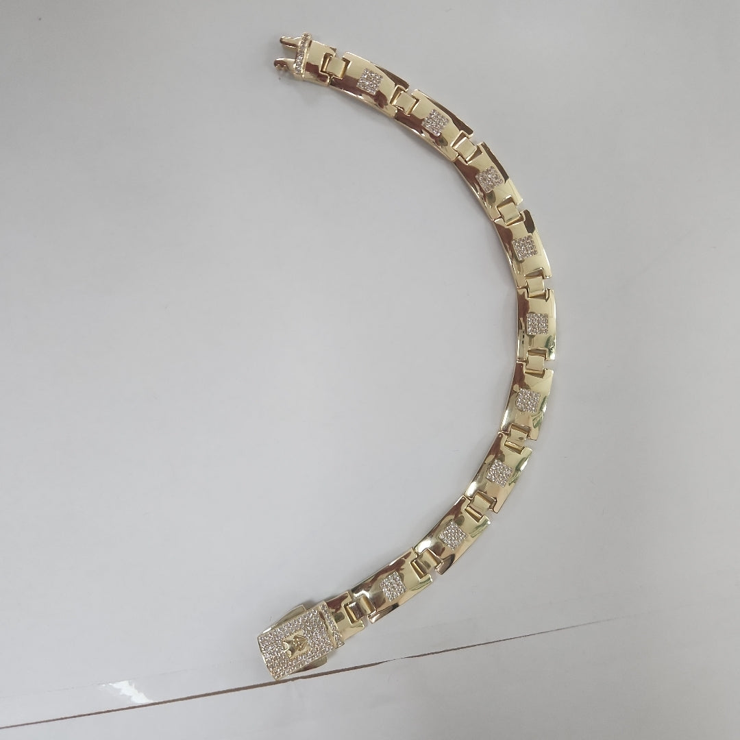 PULSERAS CABALLERO ORO 14K 18.5 (NUEVO)
