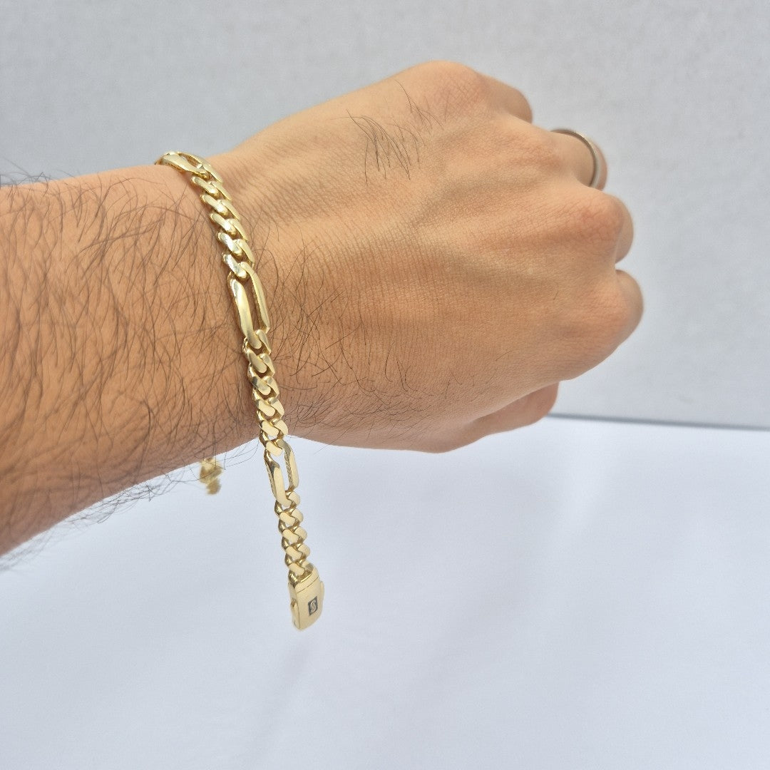 PULSERA CABALLERO MONACO ORO 14K 7.8 (NUEVO)