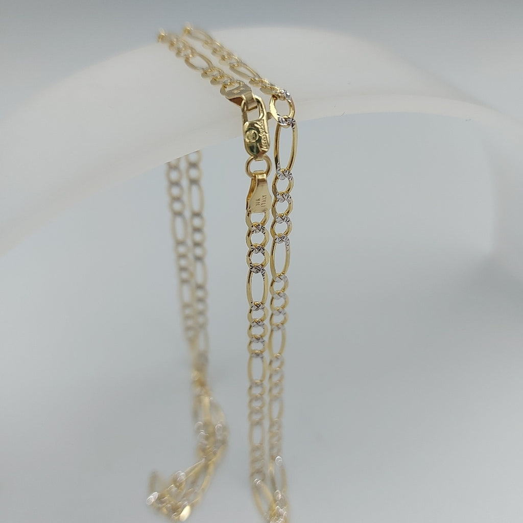 CADENAS CARTIER 3*1 DIAMANTADA ORO 14K 7.3 (NUEVO)