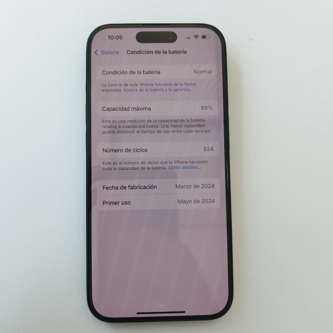 CELULAR APPLE IPHONE 15 PRO A3104 128 GB 8 GB RAM (SEMINUEVO)