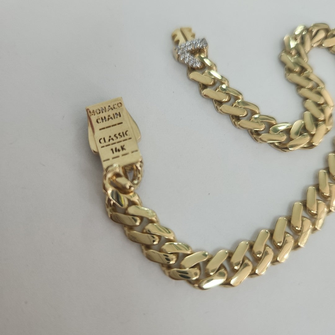 PULSERA MONACO ORO 14K 7.3 (NUEVO)