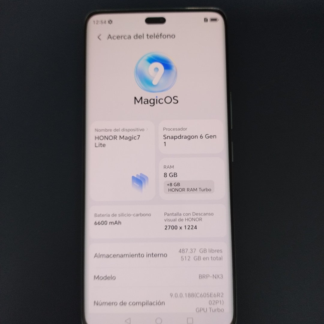 CELULAR HONOR MAGIC 7 LITE BRP-NX3 (2025) 512 GB 8 GB RAM (SEMINUEVO)