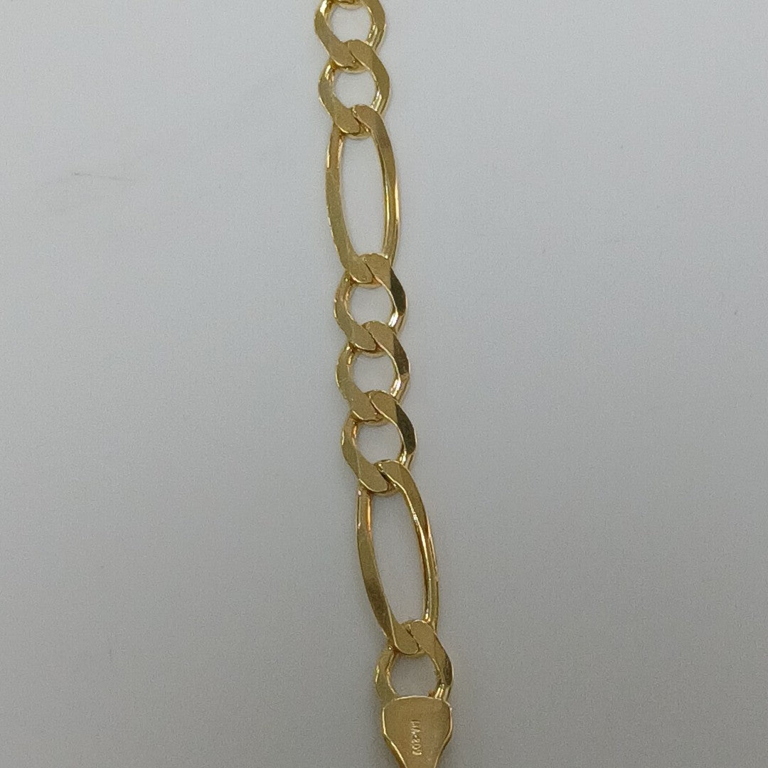 PULSERAS CABALLERO CARTIER 3 1 AMARILLA ORO 14K 6.4 (NUEVO)