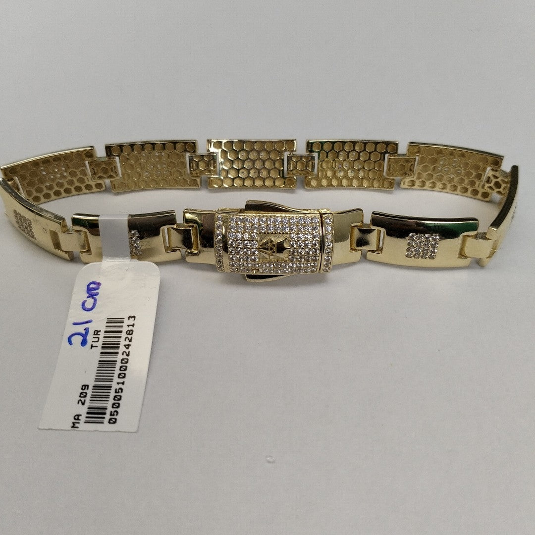 PULSERAS CABALLERO ORO 14K 17.8 (NUEVO)