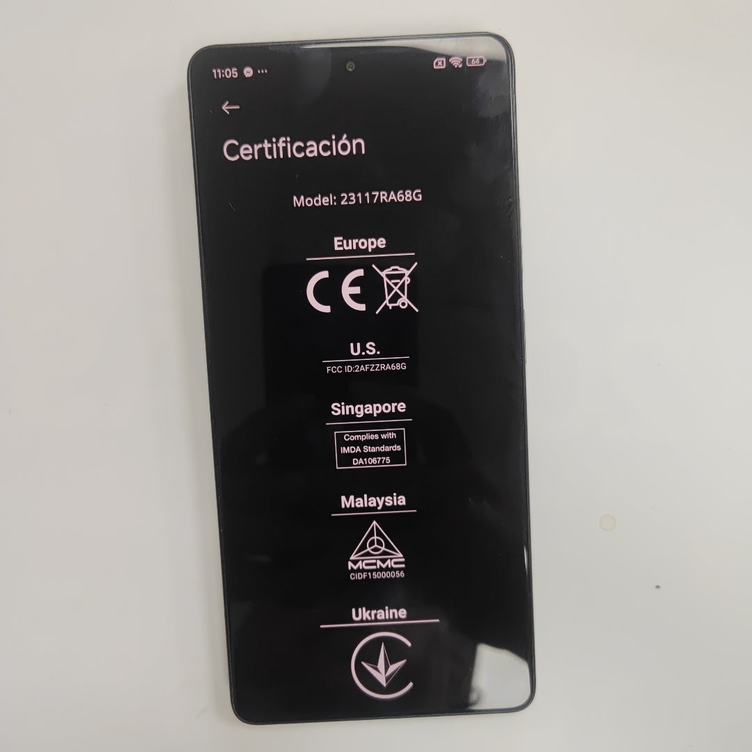 CELULAR XIAOMI REDMI NOTE 13 PRO 23117RA68G (2023) 256 GB 8 GB RAM (SEMINUEVO)