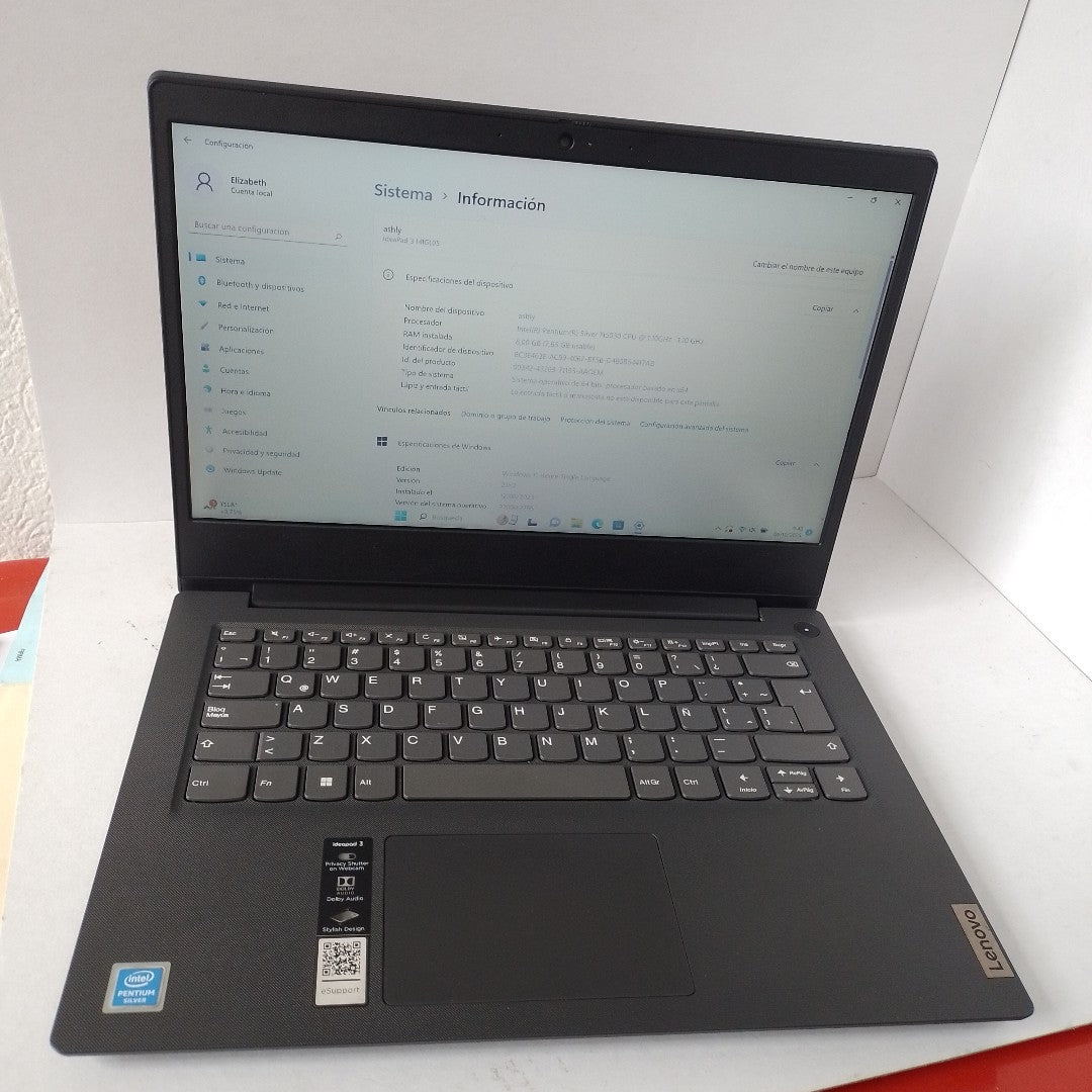 LAPTOP LENOVO IDEAPAD 3 14IGL05 (2022) 256 GB SSD 8 GB RAM (SEMINUEVO)