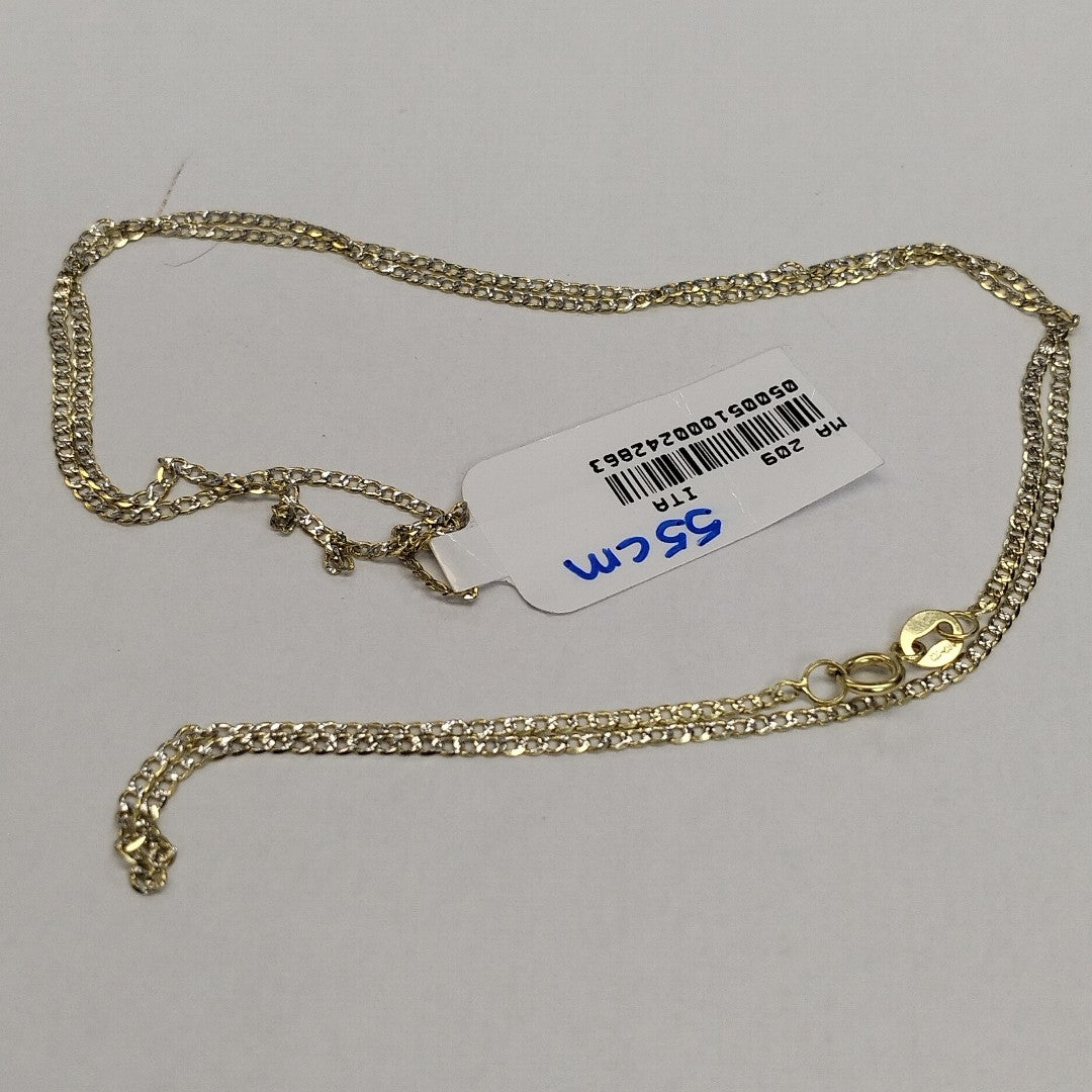CADENAS BARBADA DIAMANTADA ORO 14K 2 (NUEVO)