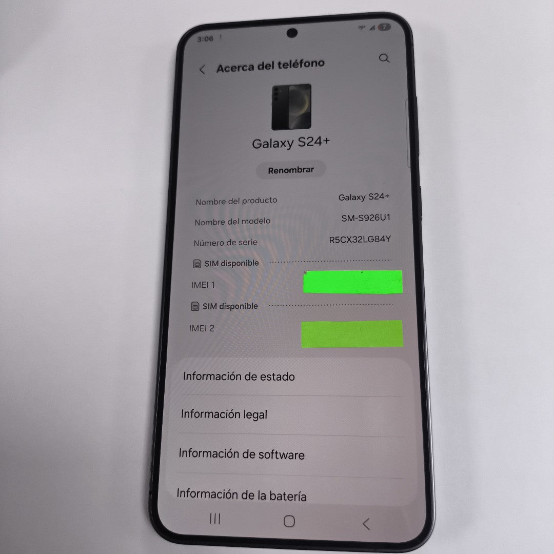 CELULAR SAMSUNG GALAXY S24 + SM-S926U1 (2024) 512 GB 12 GB RAM (SEMINUEVO)