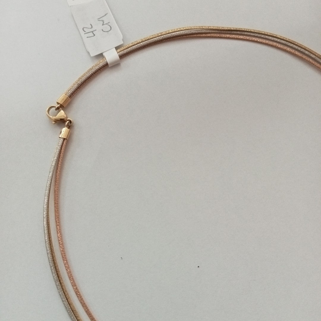 GARGANTILLA. ORO, ORO COMBINADO. 14 K 15.1 GRMS (SEMINUEVO)