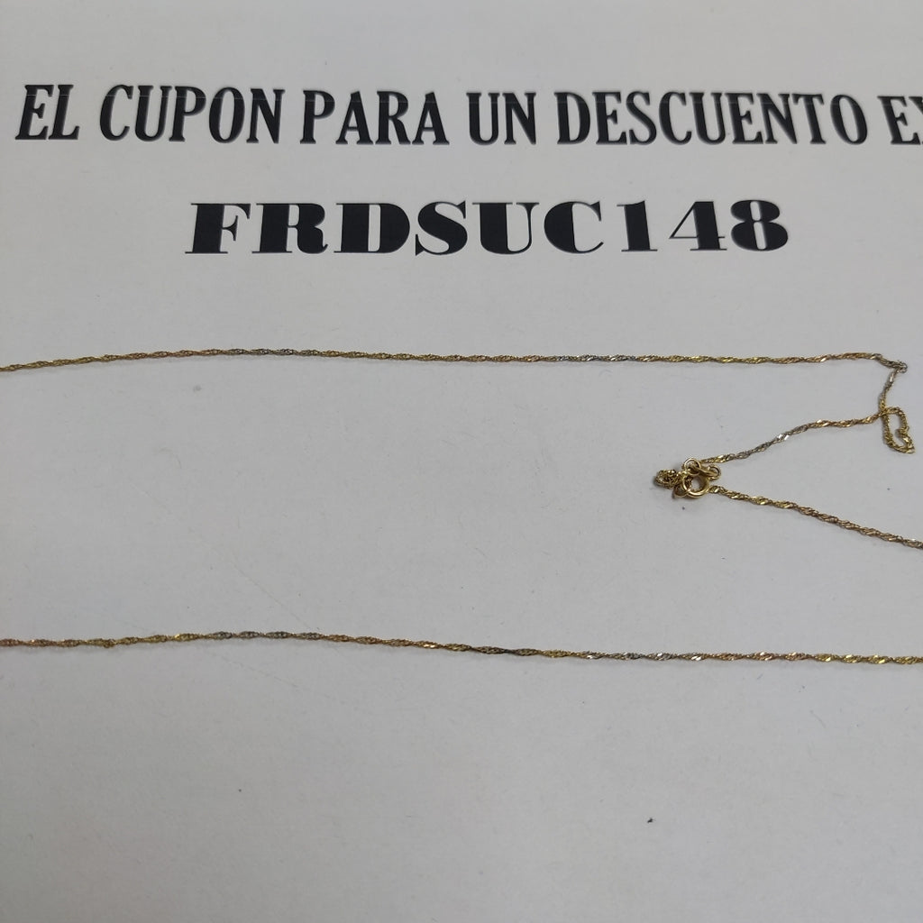 CADENA ORO,ORO COMBINADO 14 K 1,30 GRMS (SEMINUEVO)