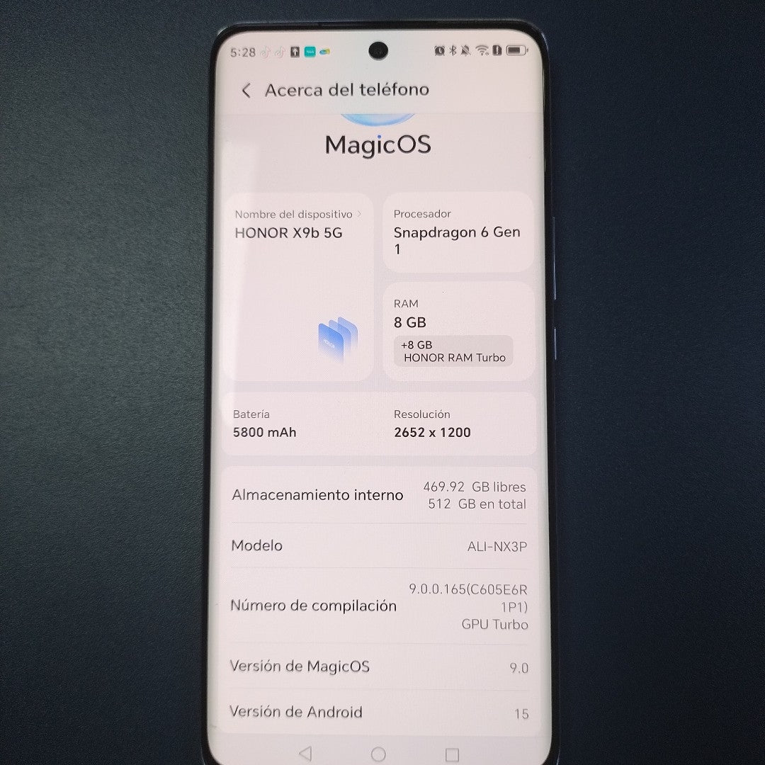 CELULAR HONOR X9B 5G ALI-NX3P 512 GB 8 GB RAM (SEMINUEVO)