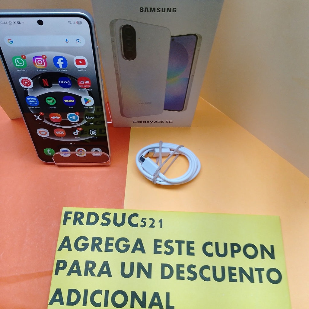 CELULAR SAMSUNG GALAXY A36 5G SM-A366E (2025) 128 GB 6 GB RAM (SEMINUEVO)