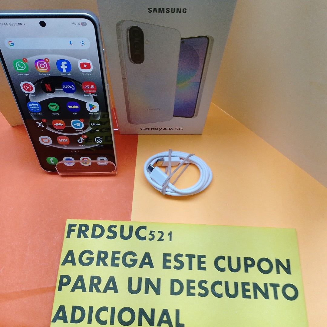 CELULAR SAMSUNG GALAXY A36 5G SM-A366E (2025) 128 GB 6 GB RAM (SEMINUEVO)