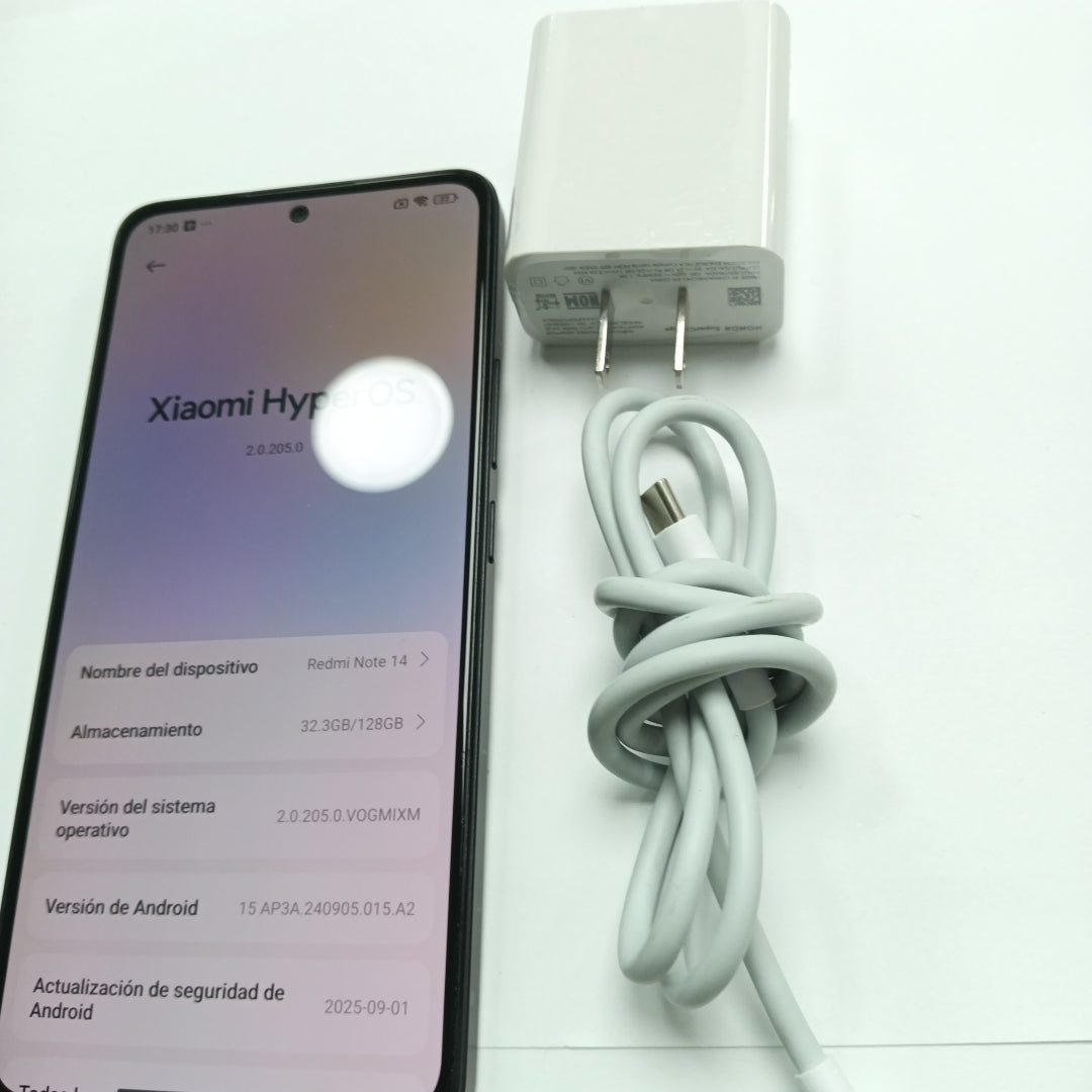 CELULAR XIAOMI REDMI NOTE 14 24117RN76L (2025) 128 GB 6 GB RAM (SEMINUEVO)