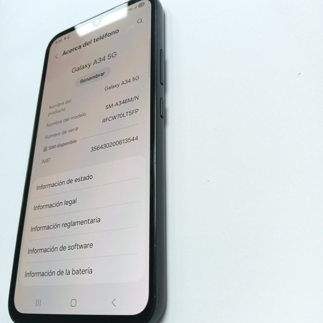 CELULAR SAMSUNG GALAXY A34 5G SM-A346M/N 128 GB 6 GB RAM (SEMINUEVO)