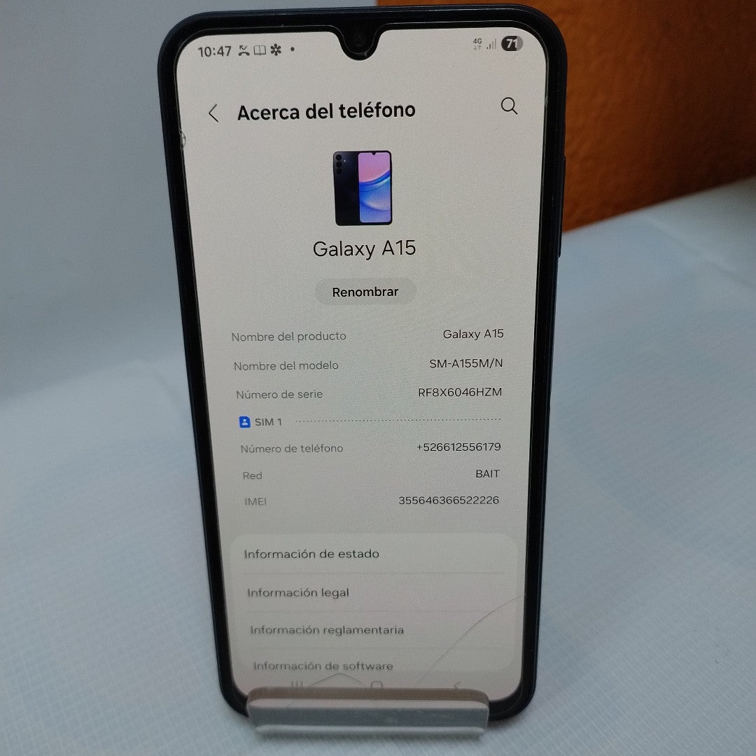 CELULAR SAMSUNG GALAXY A15 SM-A155M/N (2023) 128 GB 4 GB RAM (SEMINUEVO)