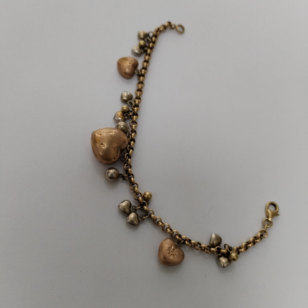 PULSERA. ORO, ORO COMBINADO. 14 K 11.8 GRMS (SEMINUEVO)