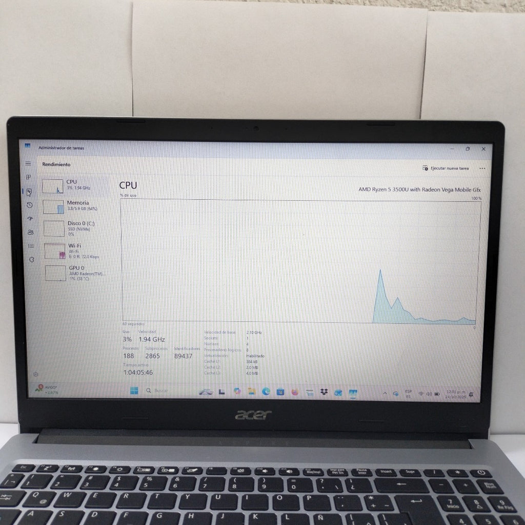 LAPTOP ACER ASPIRE 3 A315-23-R0UZ (2022) 512 GB SSD 8 GB RAM