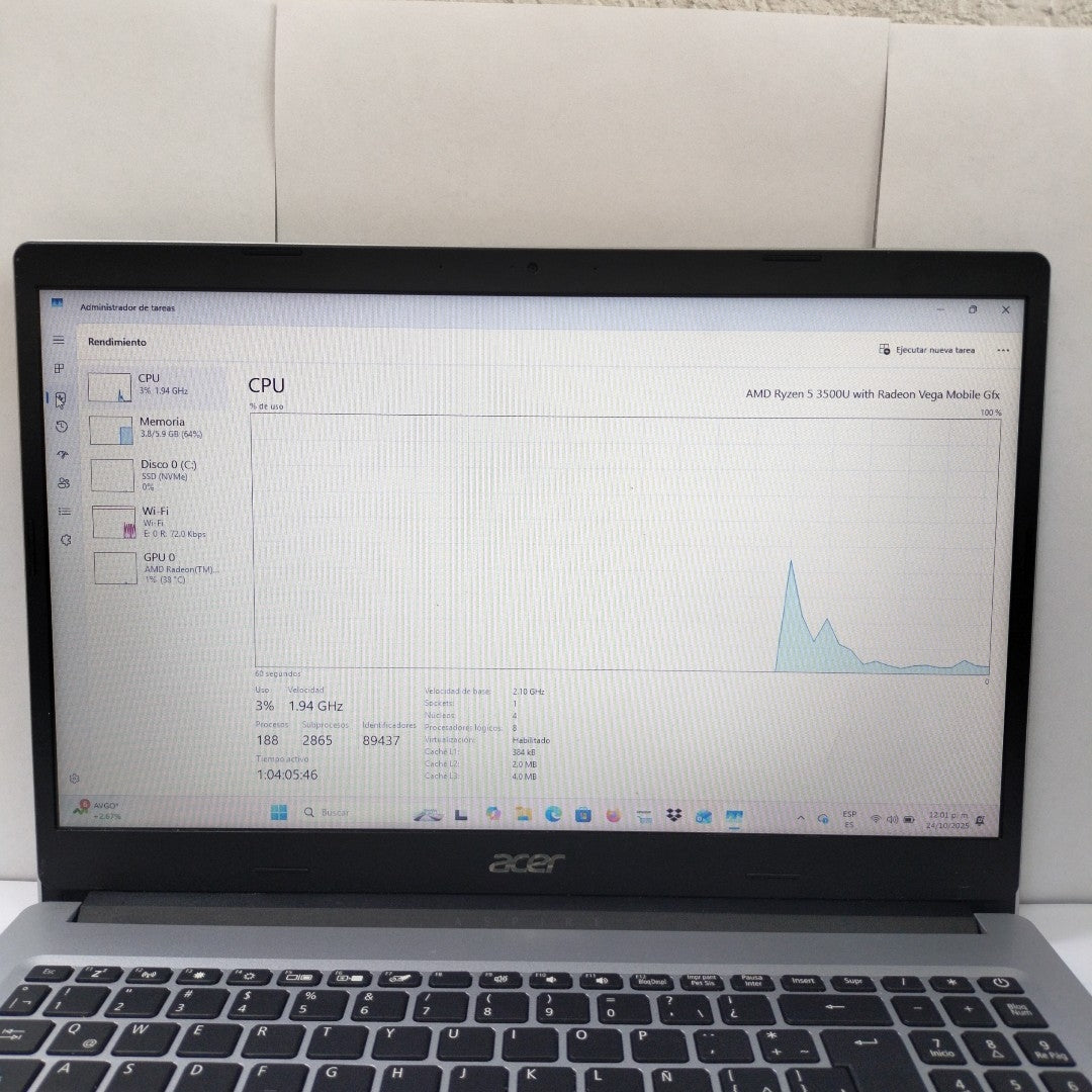 LAPTOP ACER ASPIRE 3 A315-23-R0UZ (2022) 512 GB SSD 8 GB RAM