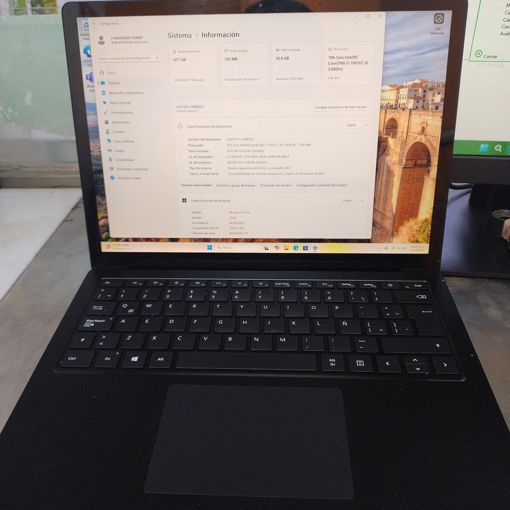 LAPTOP MICROSOFT SURFACE LAPTOP 5 1951 (2022) 512 GB SSD 8 GB RAM (SEMINUEVO)