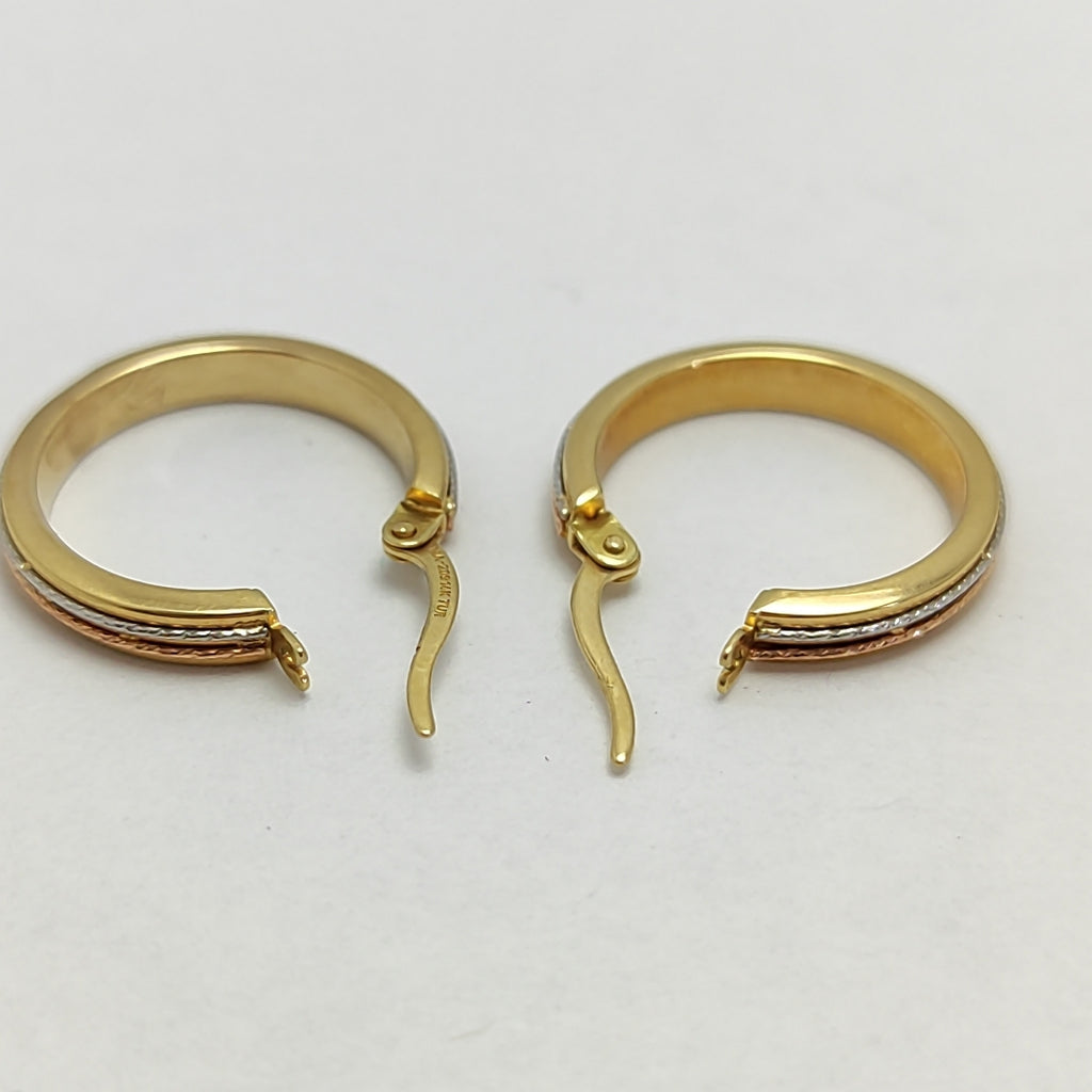 ARRACADAS PAR. ORO, ORO COMBINADO. 14 K 1.9 GRMS (SEMINUEVO)