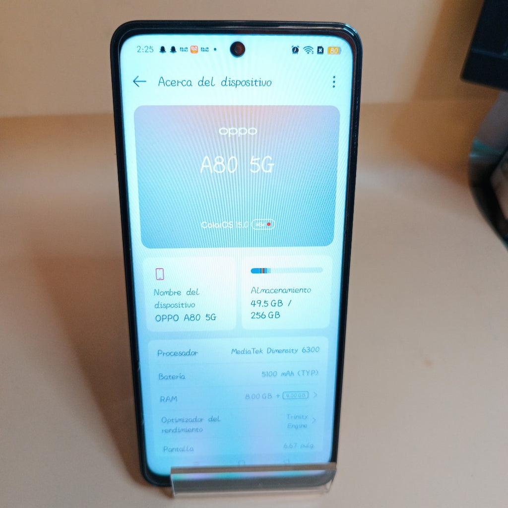 CELULAR OPPO  A80 5G CPH2639 (2024) 256 GB 8 GB RAM (SEMINUEVO)