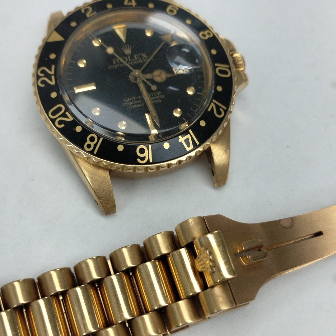 RELOJ CAJA Y PULSO ORO. ORO. 18 K 167.3 GRMS (SEMINUEVO)