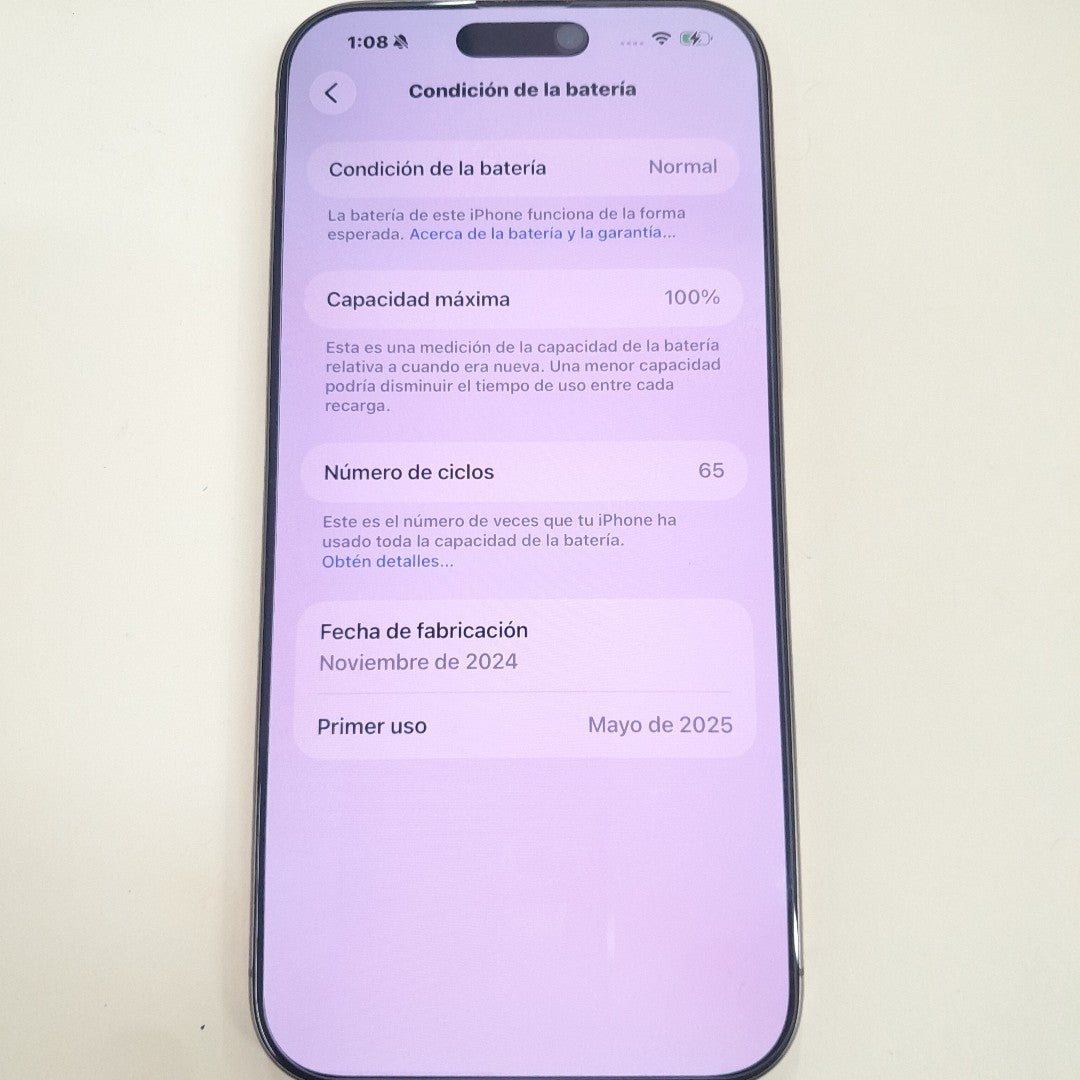 CELULAR APPLE IPHONE 16 PRO MAX A3296 (2024) 256 GB 8 GB RAM (SEMINUEVO)