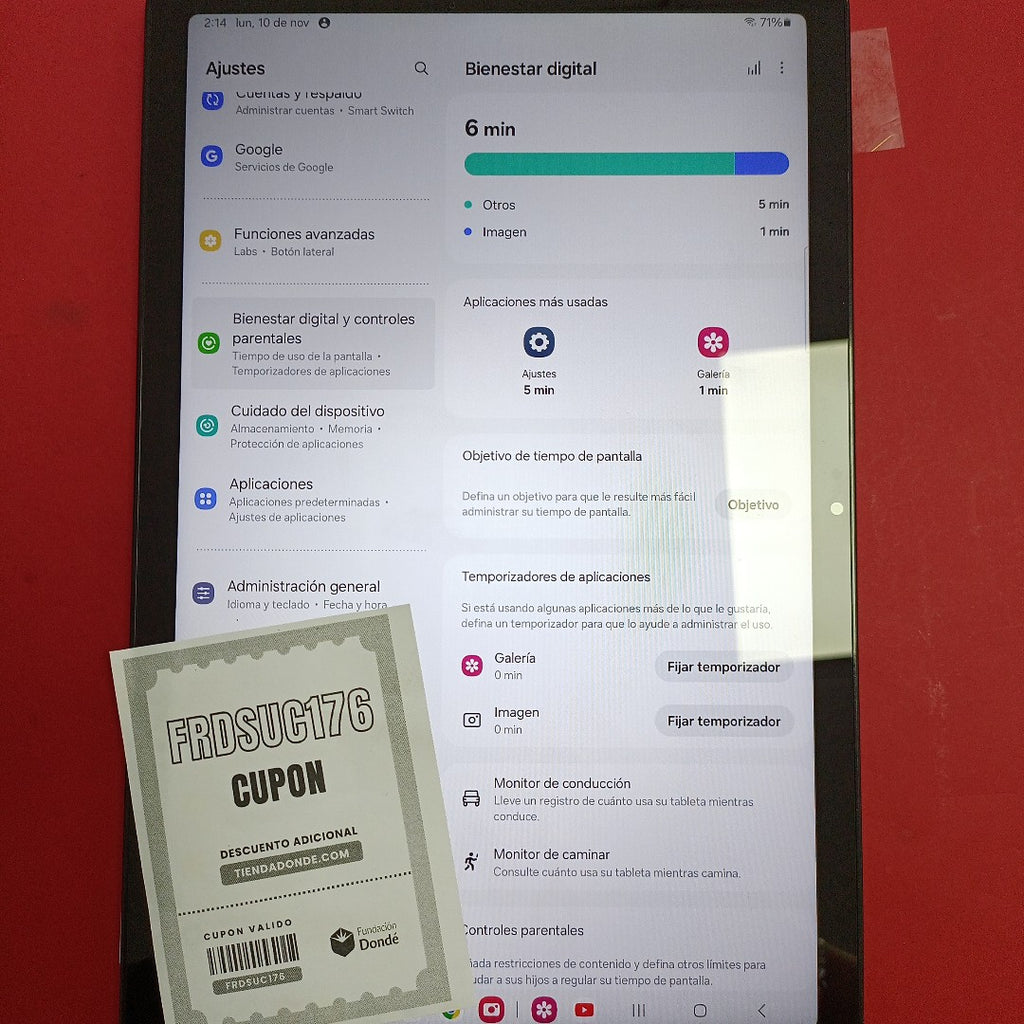 TABLETA SAMSUNG GALAXY TAB A9+ SM-X210 (2023) 128 GB 8 GB RAM (SEMINUEVO)