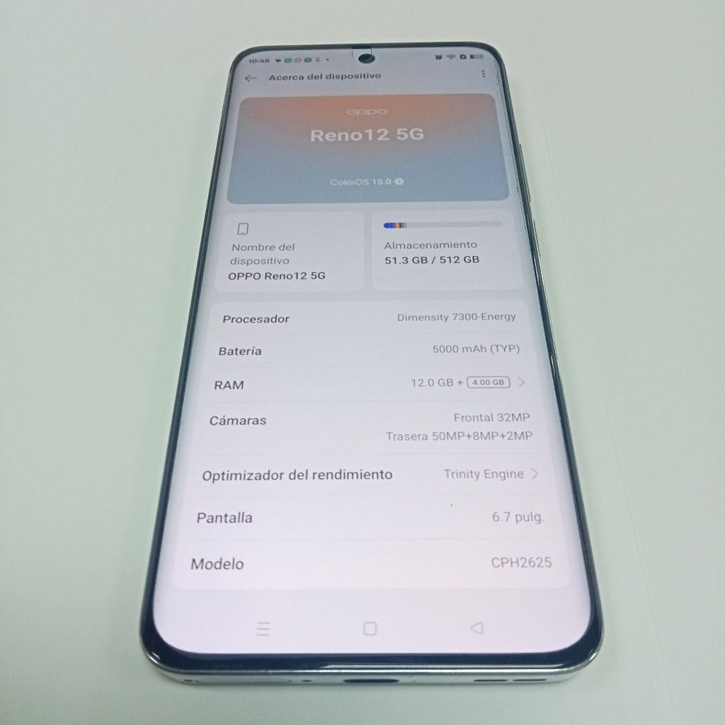 CELULAR OPPO   RENO12 5G CPH2625 (2024) 512 GB 12 GB RAM (SEMINUEVO)