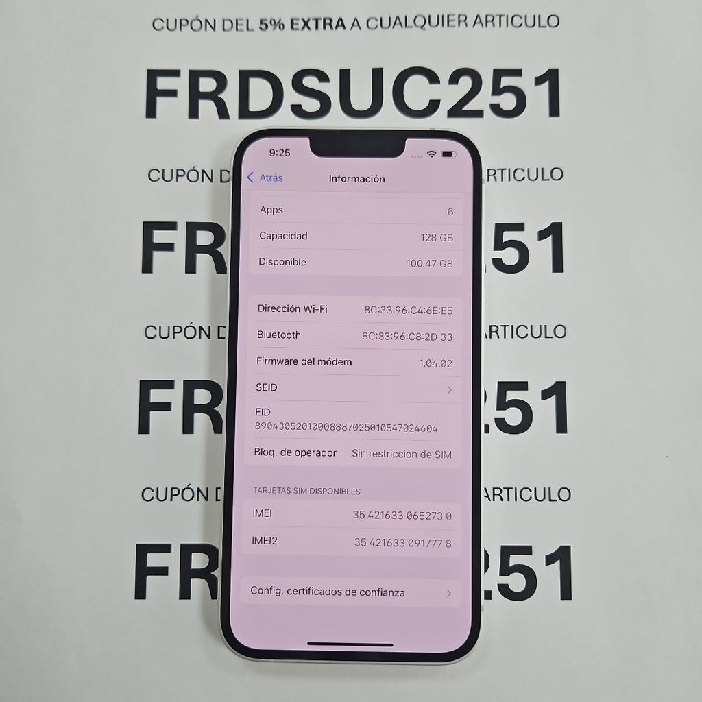 CELULAR APPLE IPHONE 16E A3408 (2025) 128 GB 8 GB RAM (SEMINUEVO)