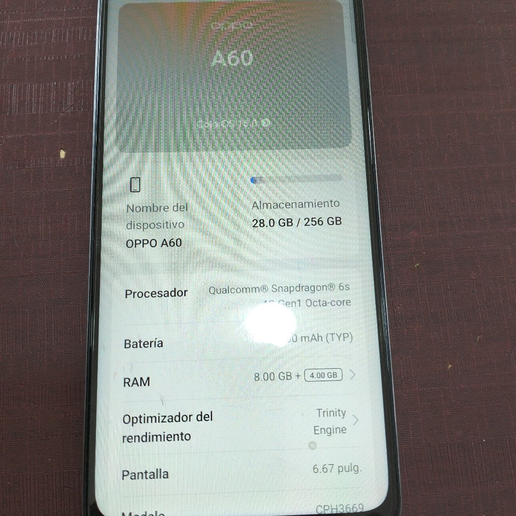 CELULAR OPPO  A60 CPH3669 256 GB 8 GB RAM (SEMINUEVO)