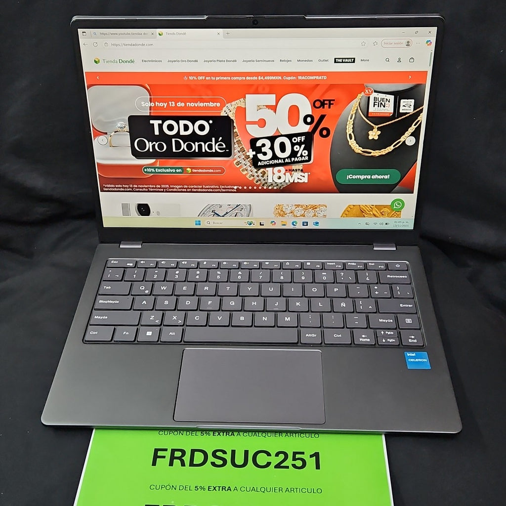 LAPTOP ATVIO CG14Q30M 128 GB SSD 4 GB RAM (SEMINUEVO)
