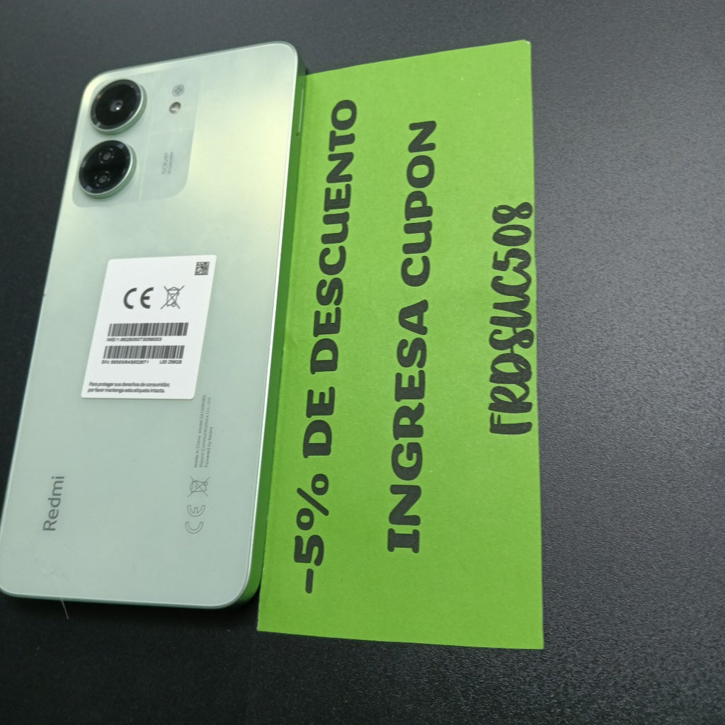 CELULAR XIAOMI REDMI 13C 23100RN82L (2023) 256 GB 8 GB RAM (SEMINUEVO)