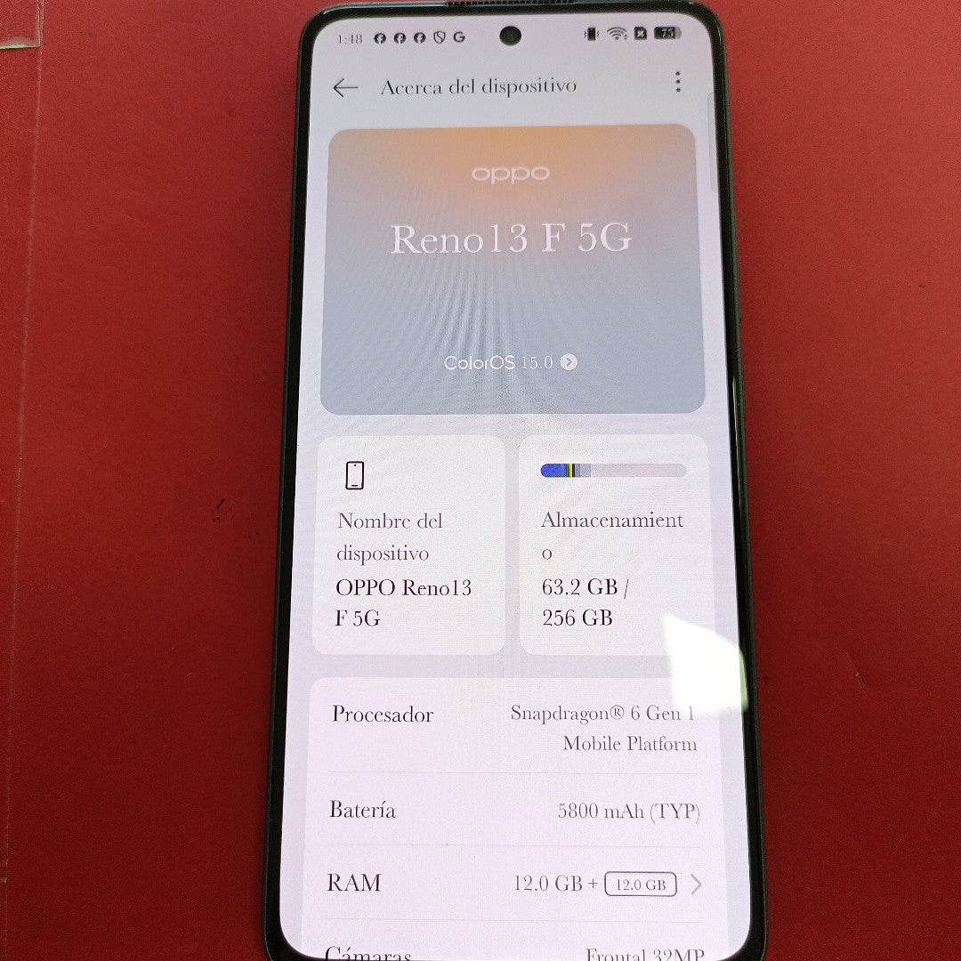 CELULAR OPPO  RENO 13F 5G CPH2699 (2025) 256 GB 12 GB RAM (SEMINUEVO)