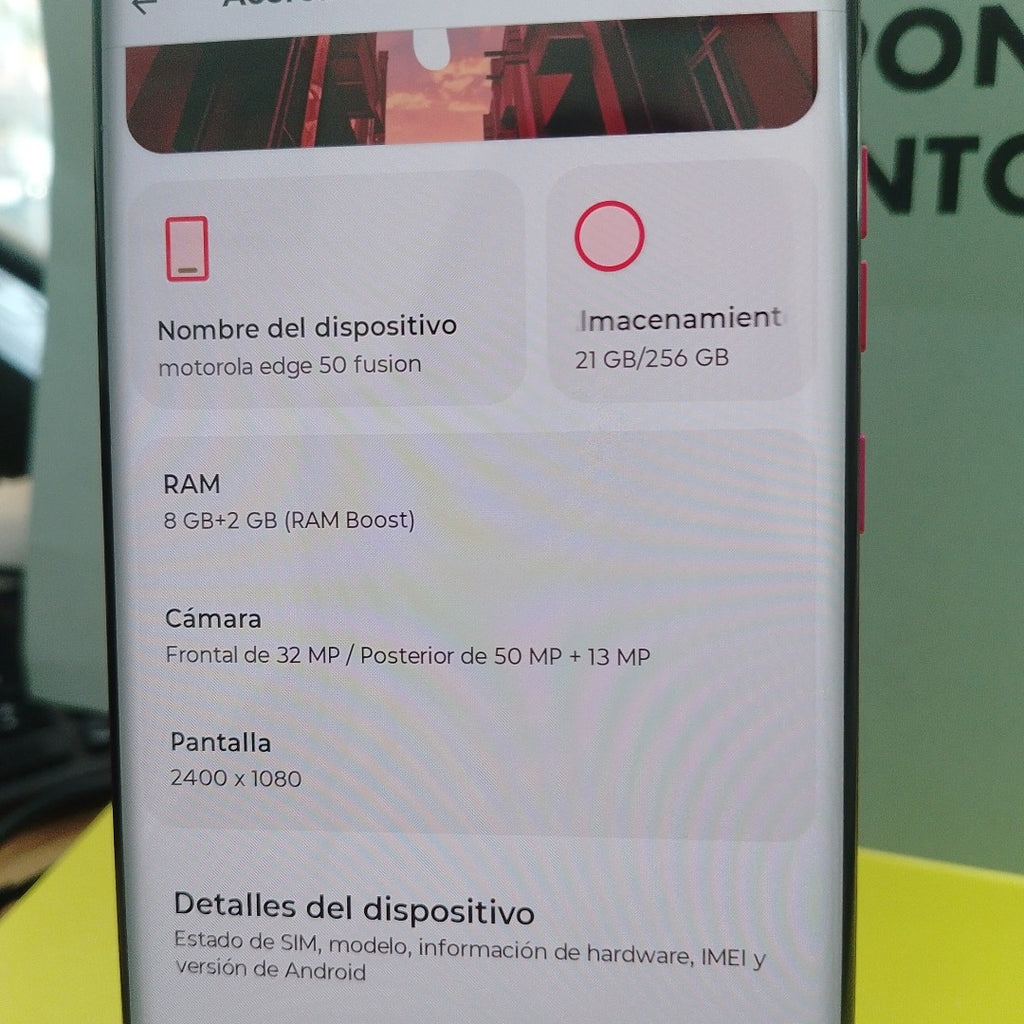 CELULAR MOTOROLA EDGE 50 FUSION XT2429-1 256 GB 8 GB RAM (SEMINUEVO)